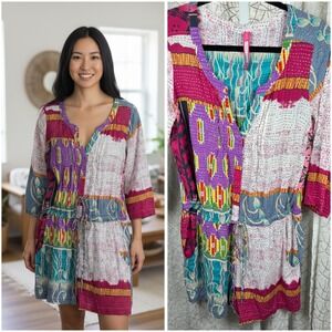 Anthropplogy Plenty By Tracy Reese Boho Patchwork Romper
